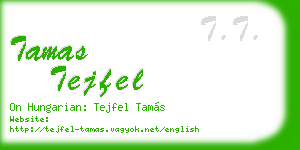 tamas tejfel business card